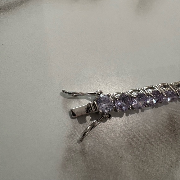 Elegant Silver Tennis Bracelet - Picture 12 of 17